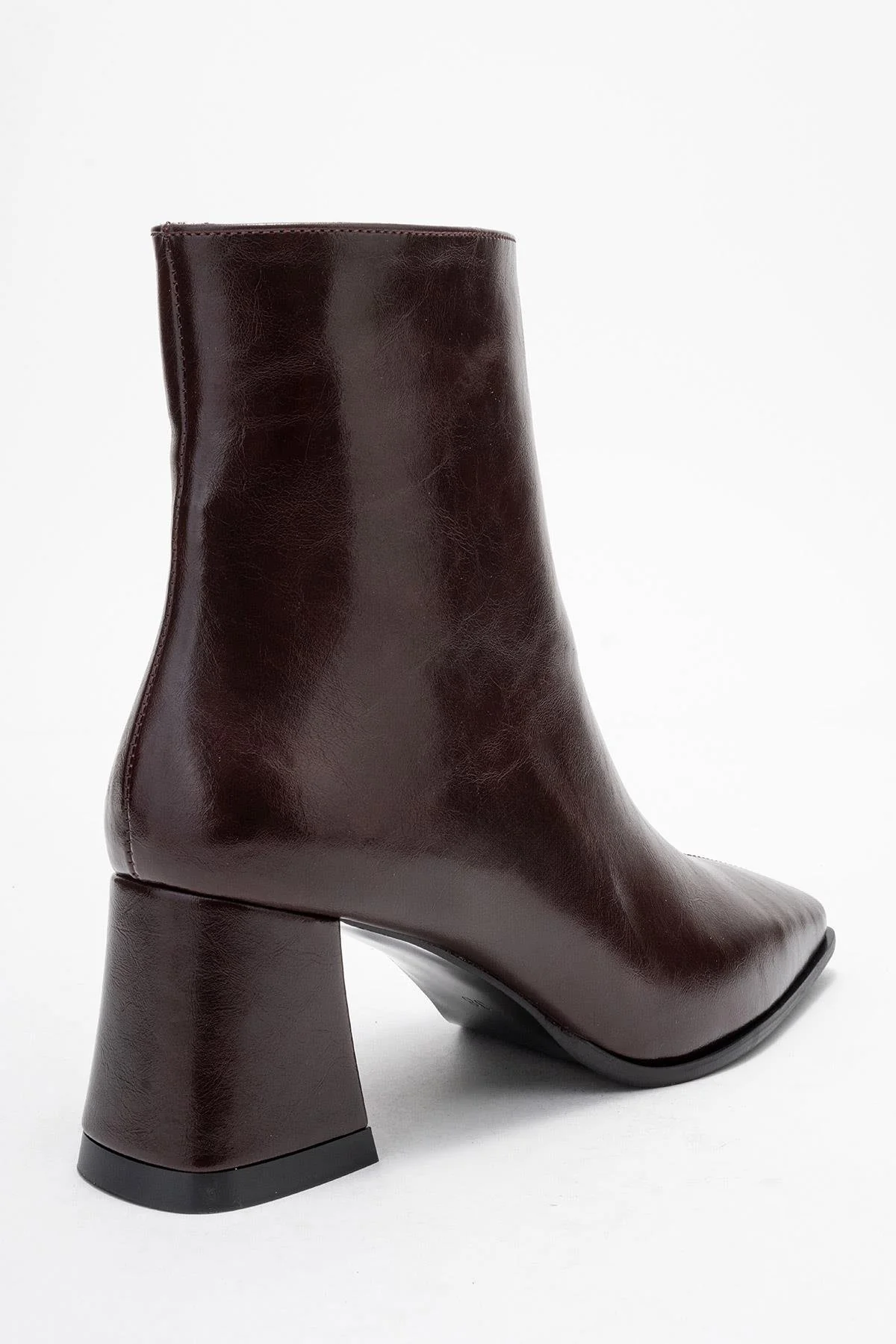 Arven - Burgundy Block Heel Ankle Boot (Women) - Image 5