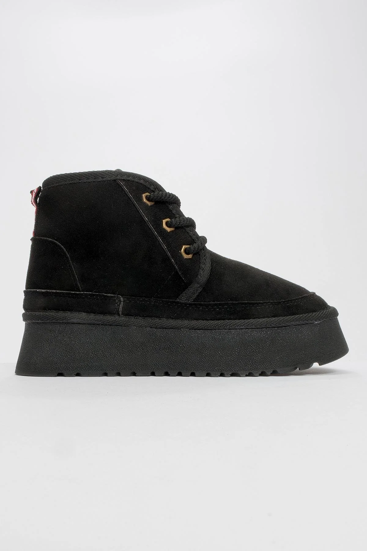 Ovela - Black Chunky Sole Lace-Up Sport Boot (Women) - Image 3