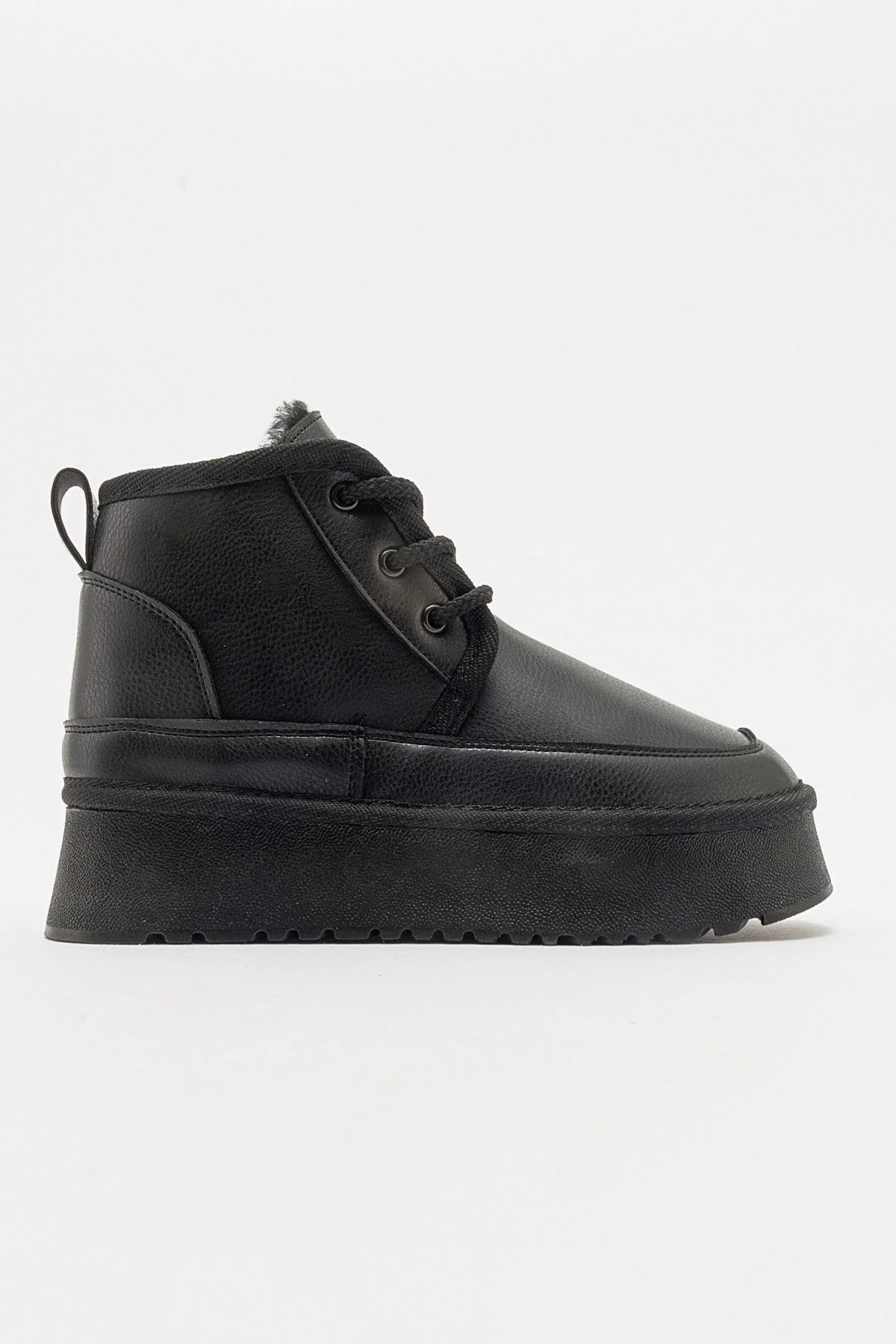Ovela - Black Thick Sole Lace-Up Sport Boot (Women) - Image 6